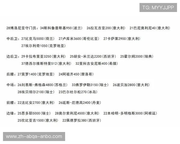 意甲球队阵容价值排名及球员身价评估报告